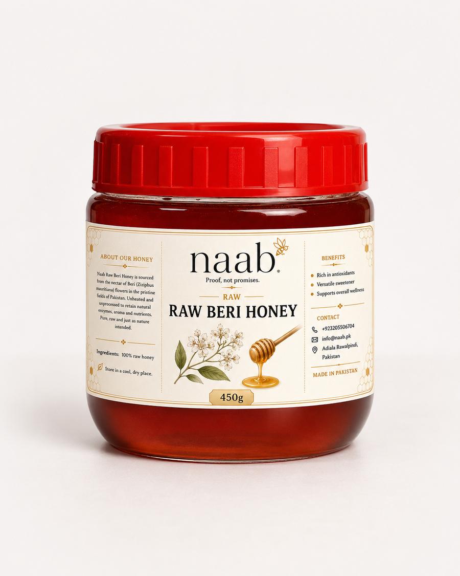 Naab Raw Beri Honey | Premium Thick Honey | 450g & 900g