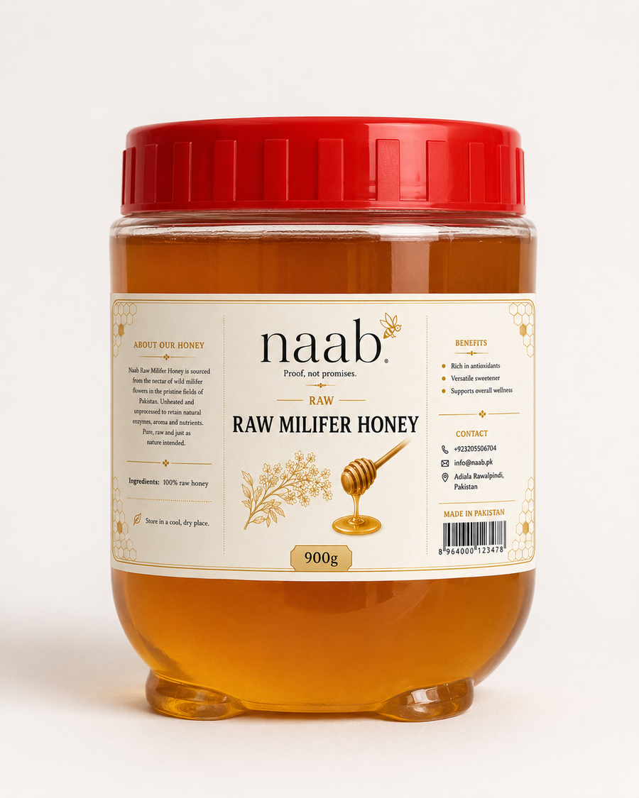 Naab Raw Milifer Honey | Pure Raw Honey | 450g & 900g