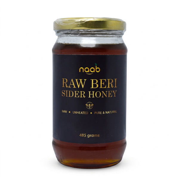 Naab Organic Raw Beri Honey – 485g | Pure, Natural & Unheated