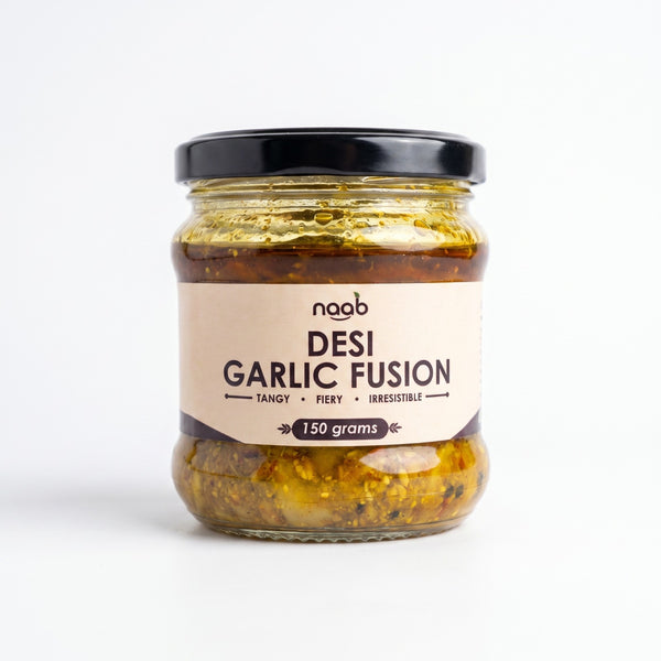 Naab Organic Desi Garlic Fusion – Tangy, Fiery & Irresistible Garlic Pickle – 150g