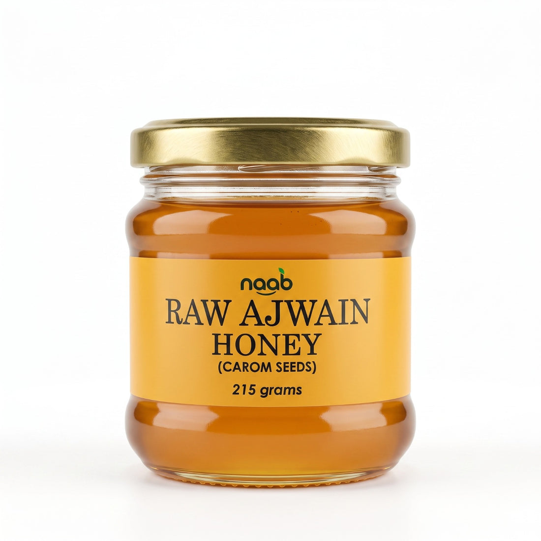 Naab Organic Raw Ajwain Honey (Carom Seeds) – Pure, Natural & Unheated Honey – 215g