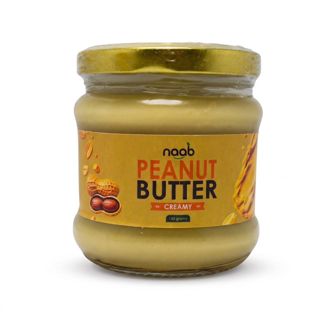 Naab Organic Creamy Peanut Butter – Smooth & Rich Natural Peanut Spread – 150g